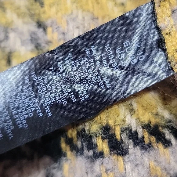 TOPSHOP Wool Blend Double Breasted Long Coat - Picture 15 of 16